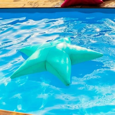 Image de LIVEDECO Pouf Piscine, Étoile de Mer Bleu Turquoise, Flottant Pool BiG52