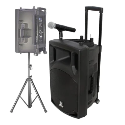 Image de Enceinte Active SONO DJ BOOST120VHF BT Portable Autonome 700W 1 2/30CM AVEC USB MP3, REC, VOX, BLUETOOTH, MICRO VHF, PIED