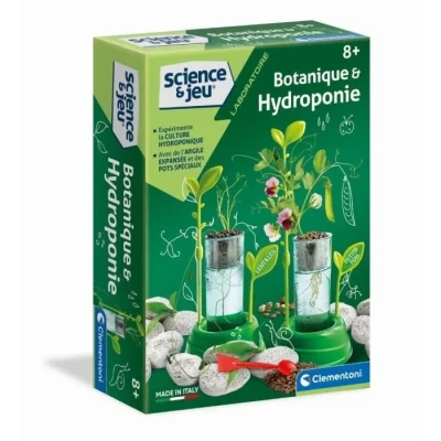 Image de Clementoni Science &amp; Jeu : Laboratoire Botanique et Hydroponie Inclus Argile Expensée + Pots Spéciaux Culture Hydroponique Méthodes de des Plantes 15 x 5.5 21cm 7+ 52347