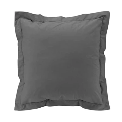 Image de douceur d&#039;intérieur, Taie d&#039;Oreiller (63 x 63 cm) Percaline Acier, Percale de Coton