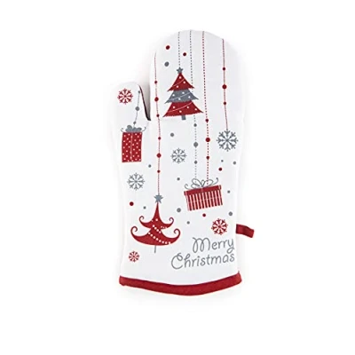 Image de Excelsa Merry Christmas Gant de Four en Coton, décoration Noël, 32 x 18 cm