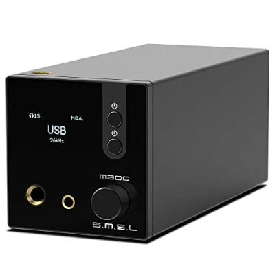 Image de SMSL M300SE(Version actualisée),2*CS43131 Chip MQA Audio Decoder,Amplificateur Casque, 3ème génération XMOS,5 filtres PCM,PCM768kHz/32 bit DSD256,DOP64,True Balanced Output XLR,THD+N 117dB