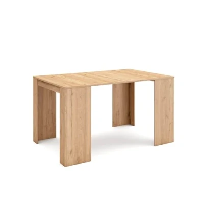 Image de Skraut Home Table Console Extensible Meuble 140 pour 6 Personnes à Manger Style Moderne Chêne