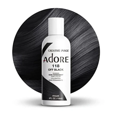 Image de Creative Image Adore Shining Semi Permanent Hair Color 118 Off Black 118ml