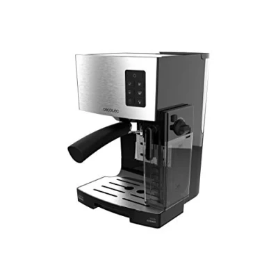 Image de Cecotec Machine à café Express Semi Automatique Power Instant ccino 20. Réservoir de lait, Cappuccino en une Seule Étape, 20Bars Pression et Thermoblock, Inox, 1450W.