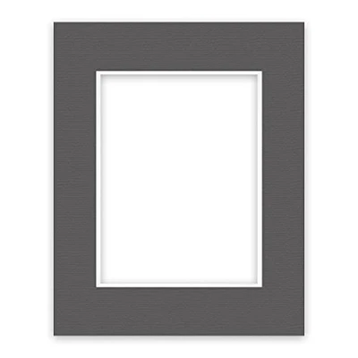 Image de nielsen Conservation Passepartout carton 2,2 mm format extérieur 24x30 cm pour d&#039;image 15x20 gris graphite (gris foncé) surface structurée