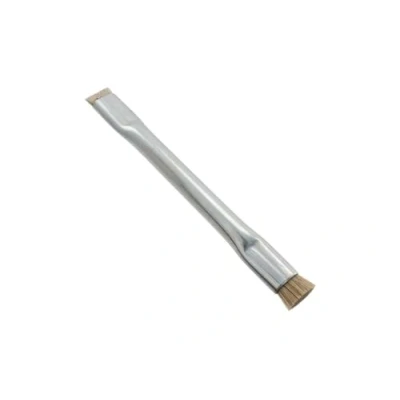 Image de MG Chemicals 856 Brosse de nettoyage technique à double extrémité pour l&#039;électronique, manche en acier plaqué cad 4 1/2 &quot;, poils crin cheval, 1/4&quot; longueur x 5/16 &quot;largeur