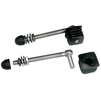 Image de 2 gonds M12 Pour Portillons Tige filetée 150mm en acier Inoxydable profil de 40mm