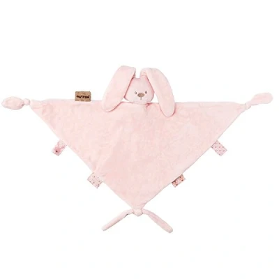 Image de Nattou Grand Doudou Plat Lapin Lapidou, Compagnon Dès La Naissance, 65 x 40 cm, Rose