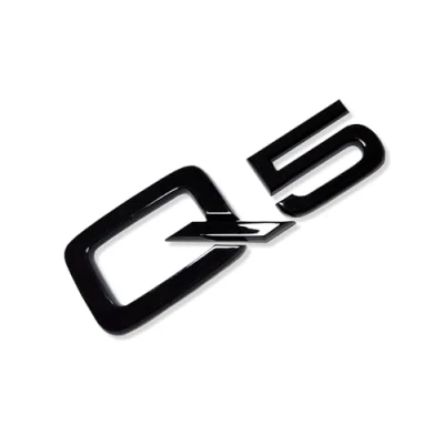 Image de MCK Auto Q5 Noir Brillant Avant Arrière Aile Badge Logo Botte Emblème Autocollant Adhésif Tuning