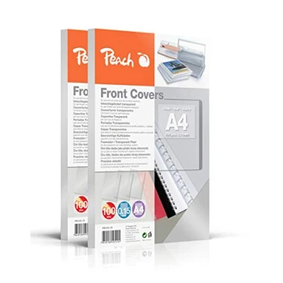 Image de Peach PB100 19 Lot de 200 feuilles couverture DIN A4 Transparent 0,15 mm