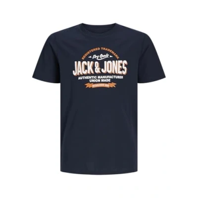 Image de Jack &amp; Jones Junior Jjelogo TEE SS Oneck 2 COL NOOS Tshirt imprimé pour enfants, Taille: 3a, Navy blazer