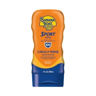 Image de Banana Boat Sport Performance Sunscreen Lotion SPF 100, 4 ounce Bottles by