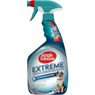 Image de Simple Solution Dissolvant Extrême De Taches Et D&#039;odeurs D&#039;animaux Domestiques Nettoyant Enzymatique Avec Pouvoir 3X Pro Bacteria 945ml