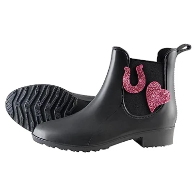 Image de PFIFF Lucky 102663 Bottines imperméables en caoutchouc pour enfant Noir Pointure 30 35, Noir, 35 EU