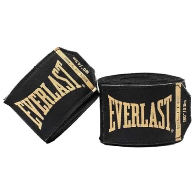 Image de Everlast Elite Boxing Hand Wraps 180&quot; Black/Gold