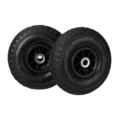 Image de Relaxdays, Noir Diable Set de 2 brouette, Roue Rechange axe,3.00 4, Caoutchouc 260x85 mm 80 kg