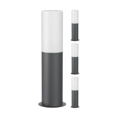 Image de ledscom.de 4 pièces Lumière de chemin/Borne d&#039;éclairage GROPO pour l&#039;extérieur, IP44, 41 cm, anthracite, 1x E27 max. 40W