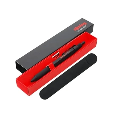 Image de rOtring 600 stylos et porte mines multicolores 3 en 1 Pointes de stylo à bille noir rouge pointe crayon mécanique (0,5 mm) Corps Étui velours