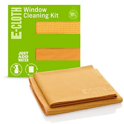 Image de E Cloth Kit de Nettoyage en Microfibre pour vitres Voitures, fenêtres, miroirs, etc. Orange