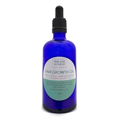 Image de 100% Naturel HUILE DE Croissance des CHEVEUX RICIN, ARGAN, MORINGA &amp; COCO avec ROMARIN EUCALYPTUS 100 ml par Fine Line Apothecary. Naturel. Favorise la Cheveux, Répare, Nourrit.