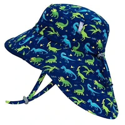 Image de Jan &amp; Jul Chapeau de Soleil léger et Ajustable pour Les Petits garçons(M:6 24 Mois, Dinoland)