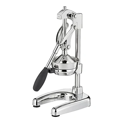 Image de Cilio presse agrumes manuel AMALFI acier inoxydable à la main pour 25 % de jus en plus faible effort fruits professionnel 22,5 x 19,5 43,5 cm, chromé