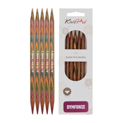 Image de KnitPro KP20116 Symphonie Aiguille Double Pointe Bois Multicolore 22 x 0,7 5 cm