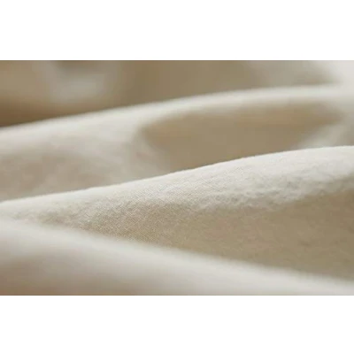 Image de L1NK STUDIO Housse de Couette uni lit 180 cm (260X220cm) 100% Coton (Percale 200 Fils) Avena