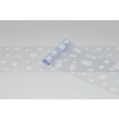 Image de d c fix film fenêtre anti regard électrostatiques bordures Flocons de neige opaque adhésif et décoratif brise vue cache pour vitre, vitrage, douche 20 cm x 1,5 m