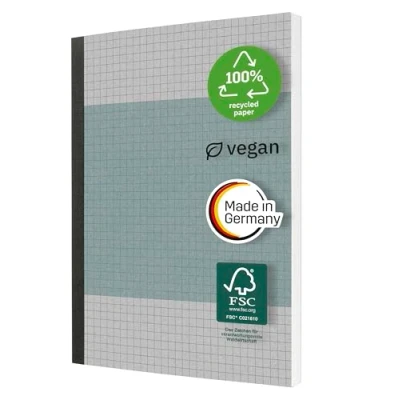 Image de SIGEL SN200 Carnet de notes, à carreaux, 80 g/m², environ A5, bleu, couverture souple, 200 pages, durable