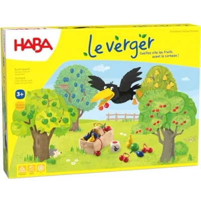 Image de HABA Arbres Verger Société pour Enfant Grand Plateau Jeu en Bois Educatif et Coopératif Développe l’Imagination la Motricité 1 à 8 Joueurs 3 ans 3170, Multicolore