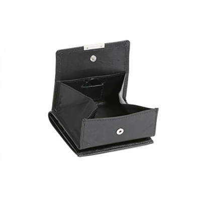 Image de LEAS Modèle VIENNE portemonnaie particulier en cuir de vachette, fabrication façon « viennoise », avec compartiment pour la monnaie carré typique, noir Special Edition&#039;&#039;