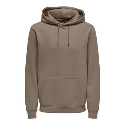 Image de Pull à Capuche pour Hommes O&amp;S Doux Sweat Shirt de Base ONSCERES, Couleurs:Marron 2, Taille Chandail:XL