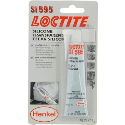 Image de Loctite SI 595 silicone transparent pour joint d&#039;étanchéité mécanique ou industriel, résistant aux UV et conditions climatiques, tube 40 ml