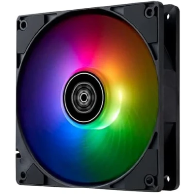 Image de Silverstone SST AP120 BSK ARGB Air Penetrator Ventilateur d’Ordinateur à Hautes Performances de 120 mm canalisation d’air avec Effets Lumineux ARVB