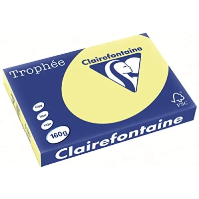 Image de Clairefontaine Trophée A3 (297x420 mm) Jaune papier jet d&#039;encre Papiers (A3 mm), Photocopie, Jaune, 160 g/m², FSC)