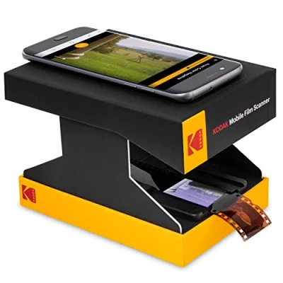 Image de Kodak Mobile Film Scanner Fun Novelty Lets You Scan and Play with Old 35mm Films &amp; Slides Using Your Smartphone Camera Cardboard Platform Eco Friendly Toy LED Backlight