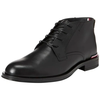 Image de Tommy Hilfiger CORE BOOT Bottines à lacets, Homme, Taille: 45, Black Cuir