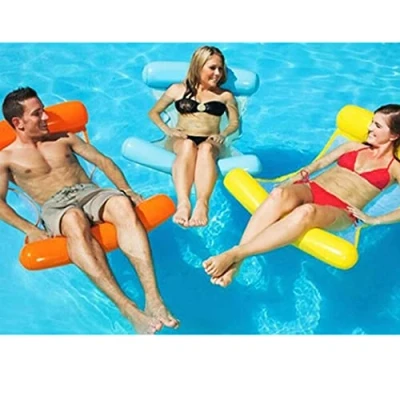 Image de BLUE SKY Fauteuil Suspendu Gonflable 069796 Couleur Aléatoire Plastique 110 cm x 76 Jeu de Plein Air Piscine Hamac À Partir 14 Ans