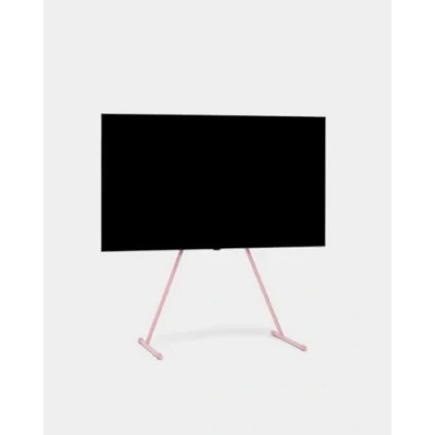 Image de Pedestal Viva Support TV de 40 à 70 pouces qualité supérieure au design moderne pieds robustes en acier Pied élégant avec inclinés et arrondis (rose)