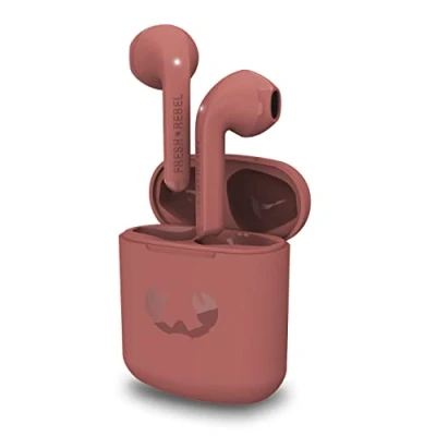 Image de Fresh &#039;n Rebel True Wireless Écouteurs Intra Auriculaires Bluetooth 24 Heures d&#039;autonomie de Lecture, contrôle Tactile et Assistant Vocal (Twins 1, Safari Red)