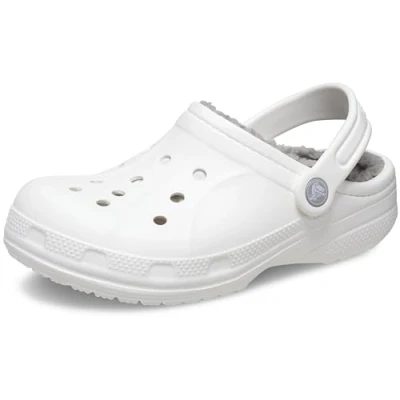 Image de Crocs Ralen Lined Clog K, Sabots Mixte Enfant, White/Light Grey, 22/24 EU
