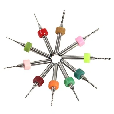 Image de 10Pcs Micro Foret Spiral pour Carte de Circuit Imprimé PCB Précision Fabrication Bijoux Gravure CNC 0.6mm 1.5mm