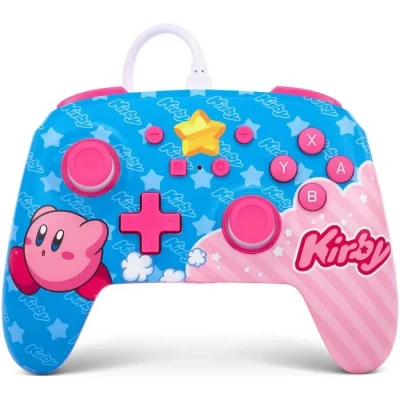 Image de PowerA manette filaire améliorée pour Nintendo Switch, modèle Switch OLED et Lite, accessoire de jeu, filaire, sous licence officielle Kirby