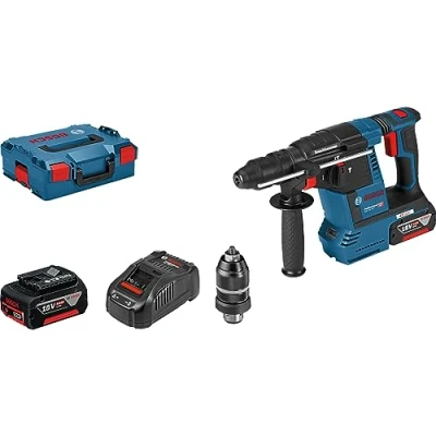 Image de Bosch Professional 18V System GBH 26 F Taladro percutor inalámbrico (2 baterías x 5.0 Ah, en L BOXX)