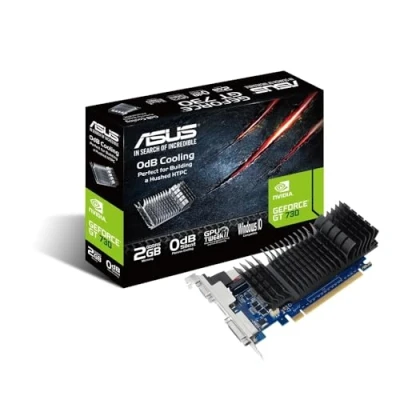 Image de ASUS NVIDIA GeForce GT 730 SL 2GD5 BRK Carte graphique (2GB GDDR5, PCIe 2.0, Refroidissement silencieux 0 dB, GPU Tweak II avec XSplit Gamecaster, Auto Extreme, idéal pour HTPC)