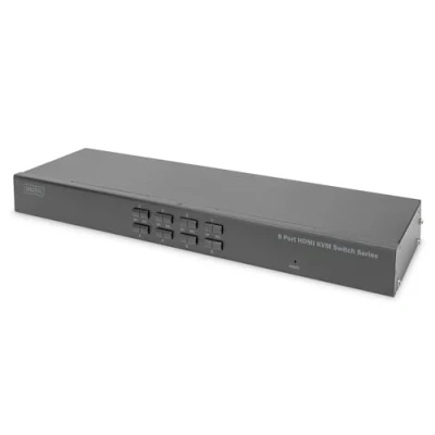 Image de DIGITUS Commutateur KVM HDMI 8 Ports Communication DDC 1.4 UltraHD 4k30Hz USB pour Souris &amp; Clavier