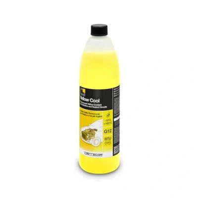 Image de Errecom Yellow Cool, Liquide de Radiateur Jaune Fluorescent 10C, antigel G12 avec Paquet d&#039;inhibiteurs à Base Organique OAT, Prêt l&#039;emploi, 1 Litre