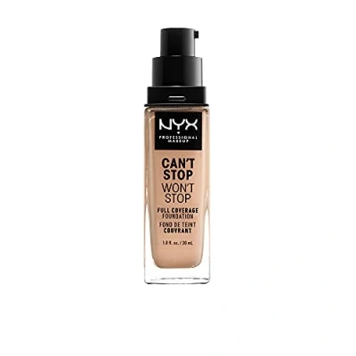 Image de NYX Professional Makeup Fond de Teint Liquide Couvrant Tenue 24h Can&#039;t Stop Won&#039;t Liquid Foundation, Waterproof, Fini Mat, Formule Vegan, Teinte : Natural (07)